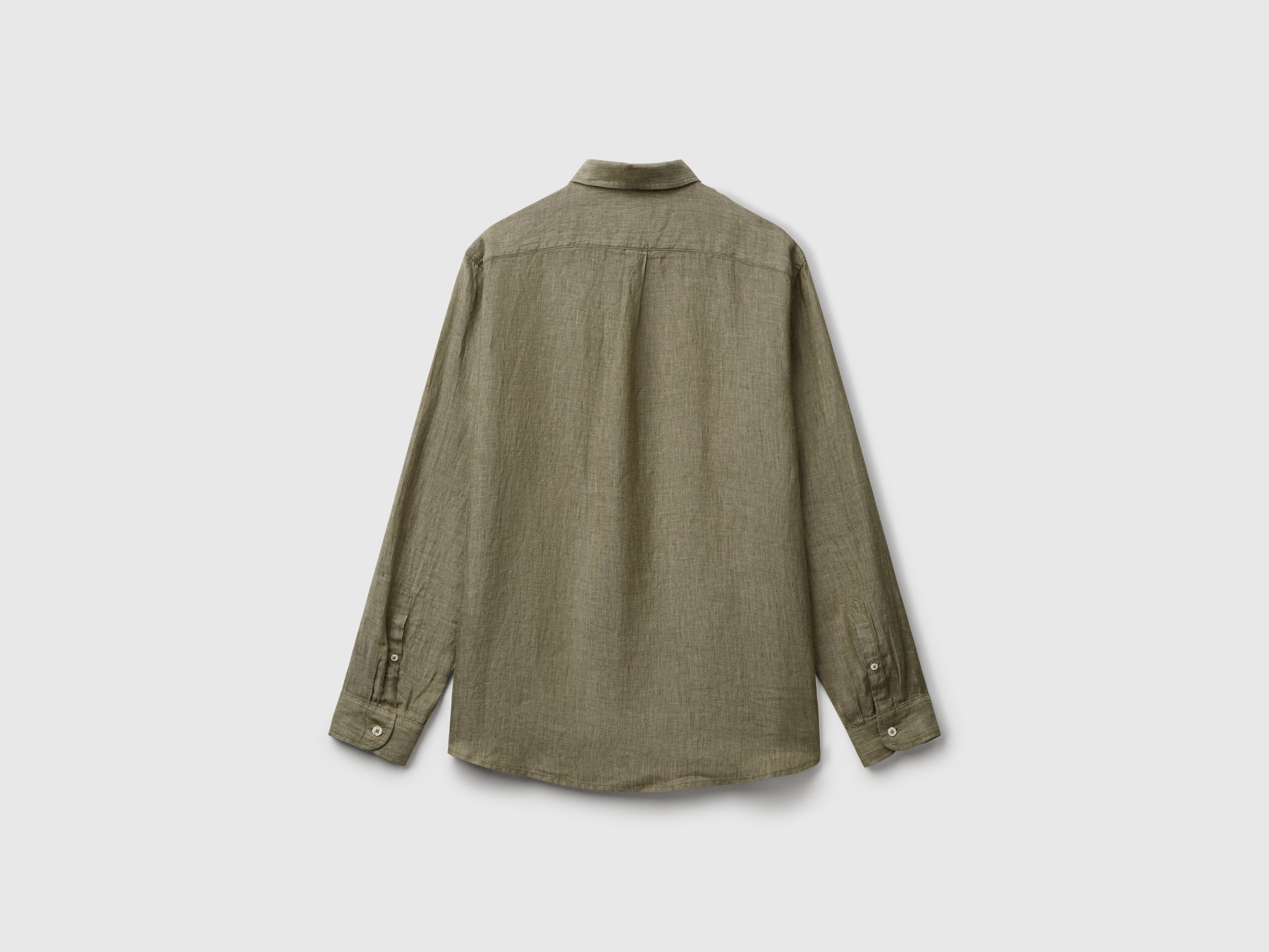 Camisa verde militar em linho puro - ucb_image_BS