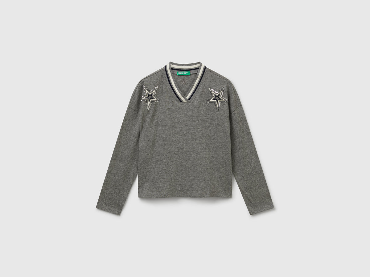 T-shirt com bordado lantejoulas - ucb_image_FS