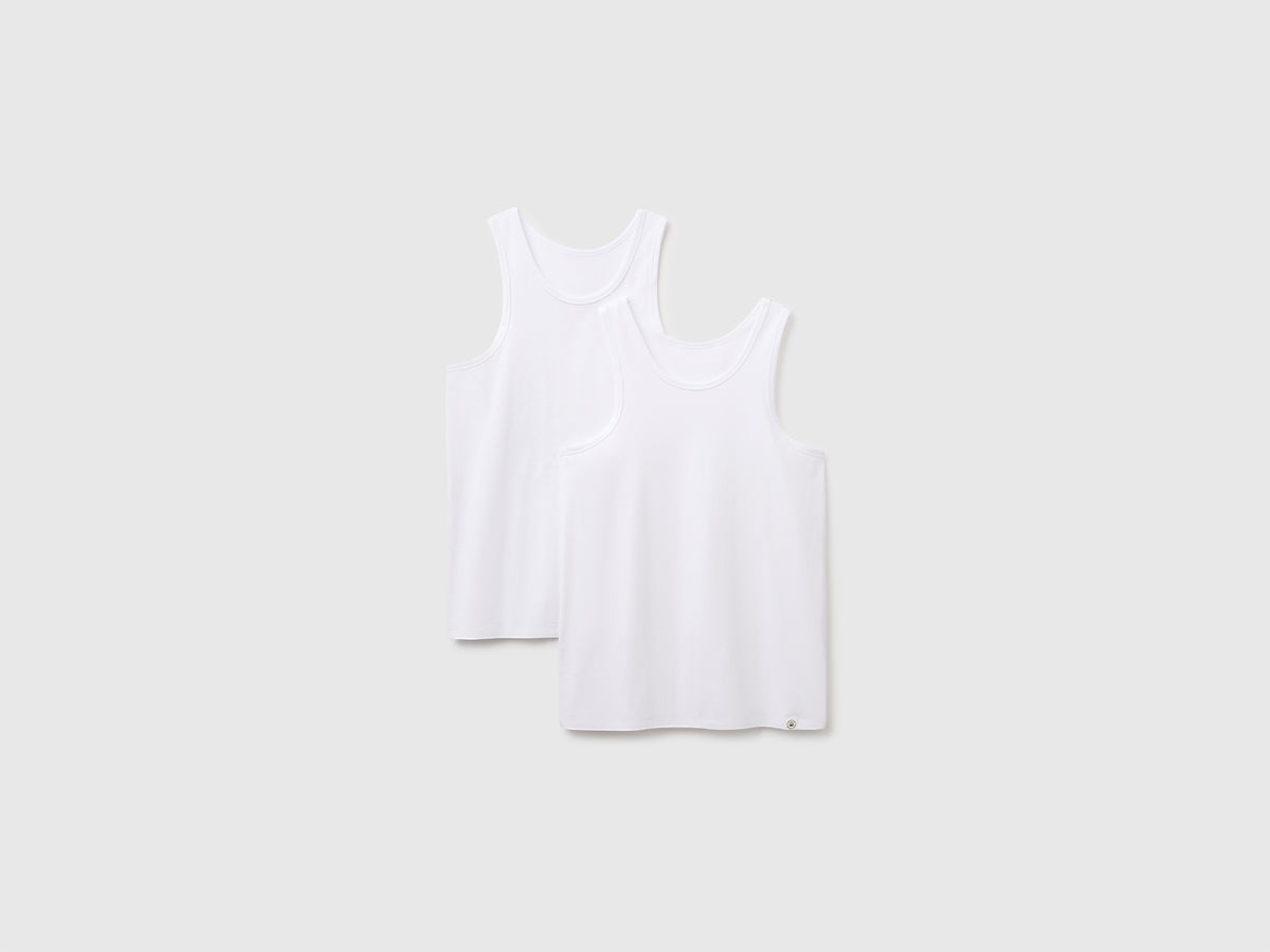 Duas t-shirts sem mangas interiores em algodão stretch - ucb_image_FS