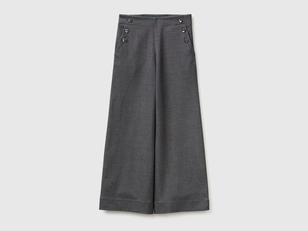 High-waisted trousers with buttons - ucb_image_FS