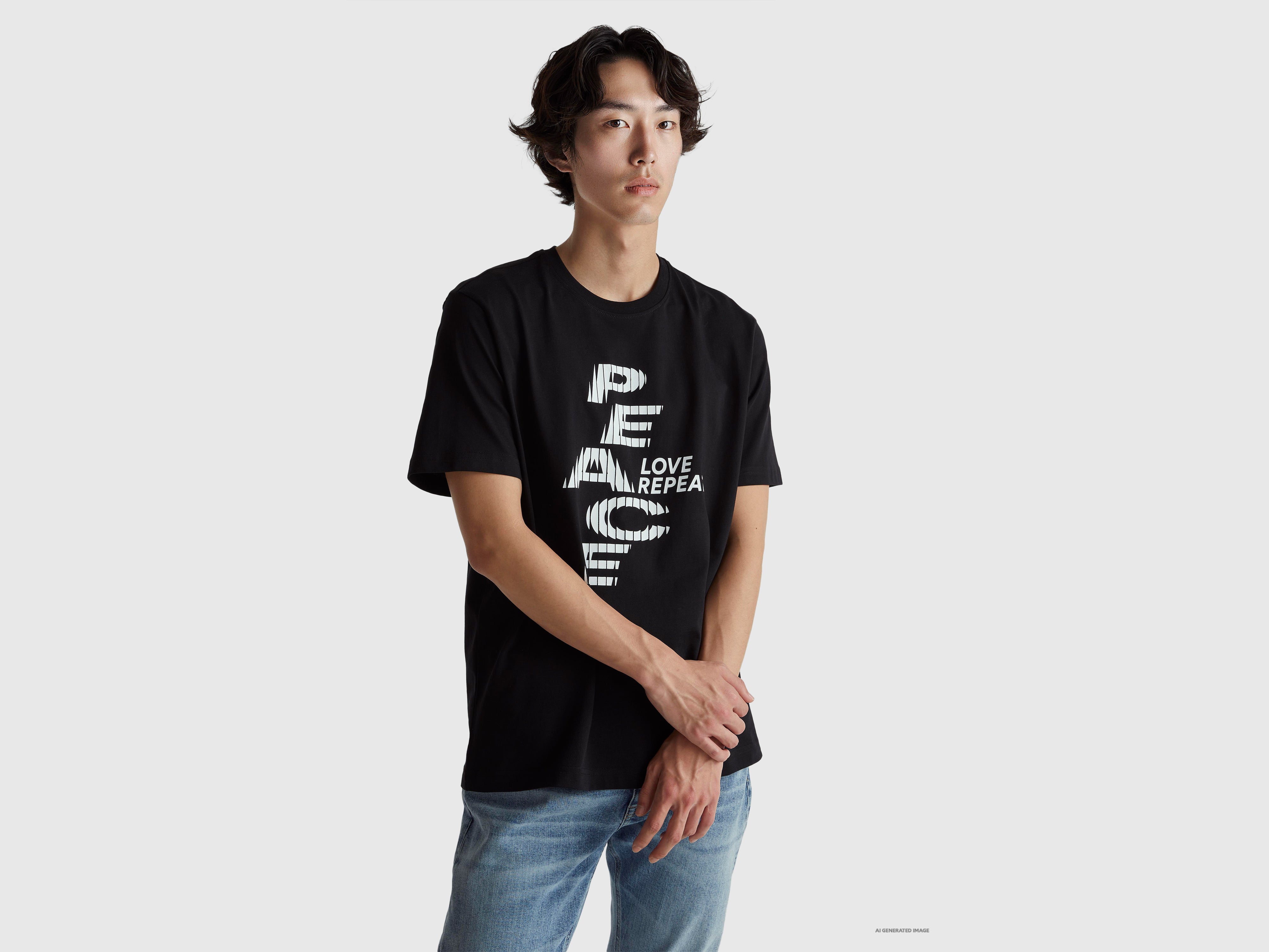 T-shirt relaxed fit com estampa à frente e atrás - ucb_image_F