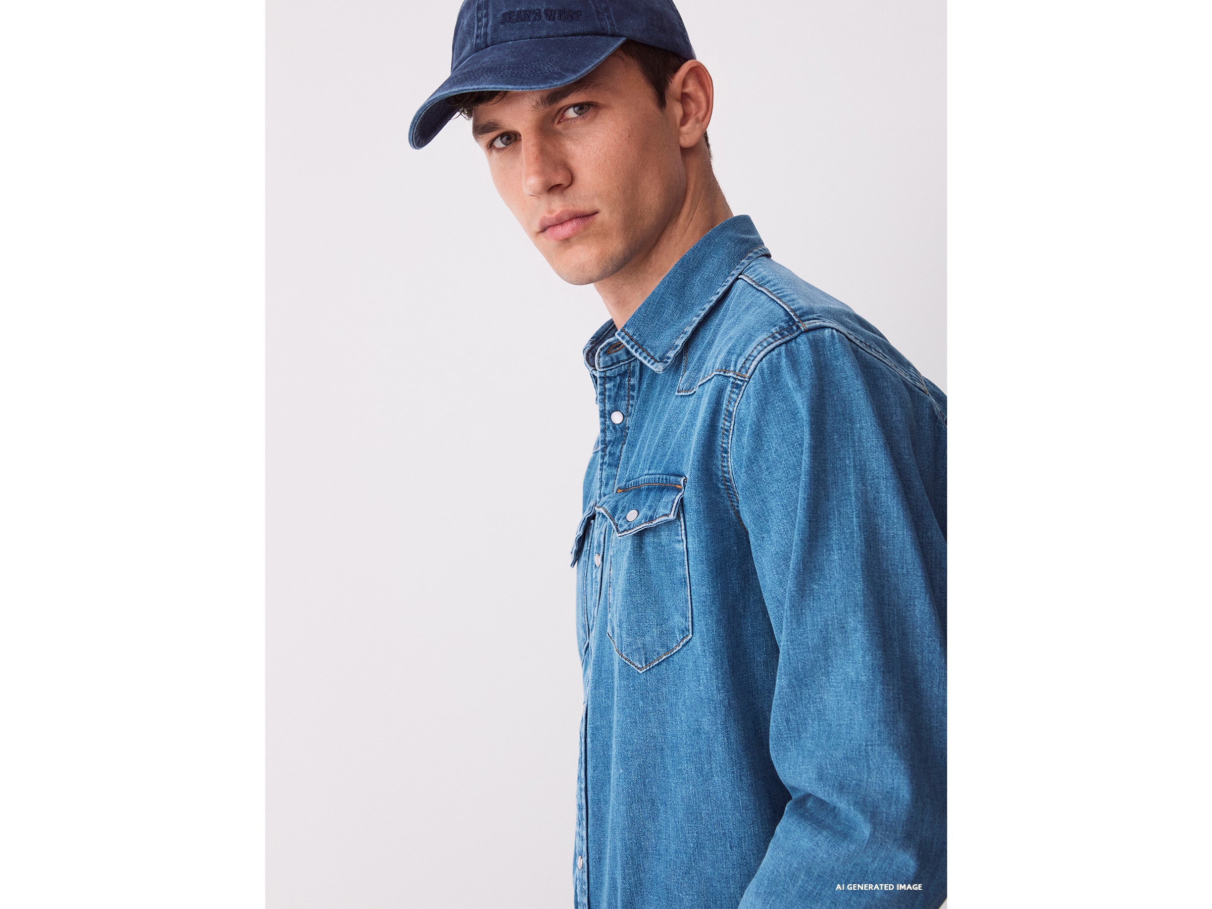 Camisa western de jeans claro - ucb_image_FY
