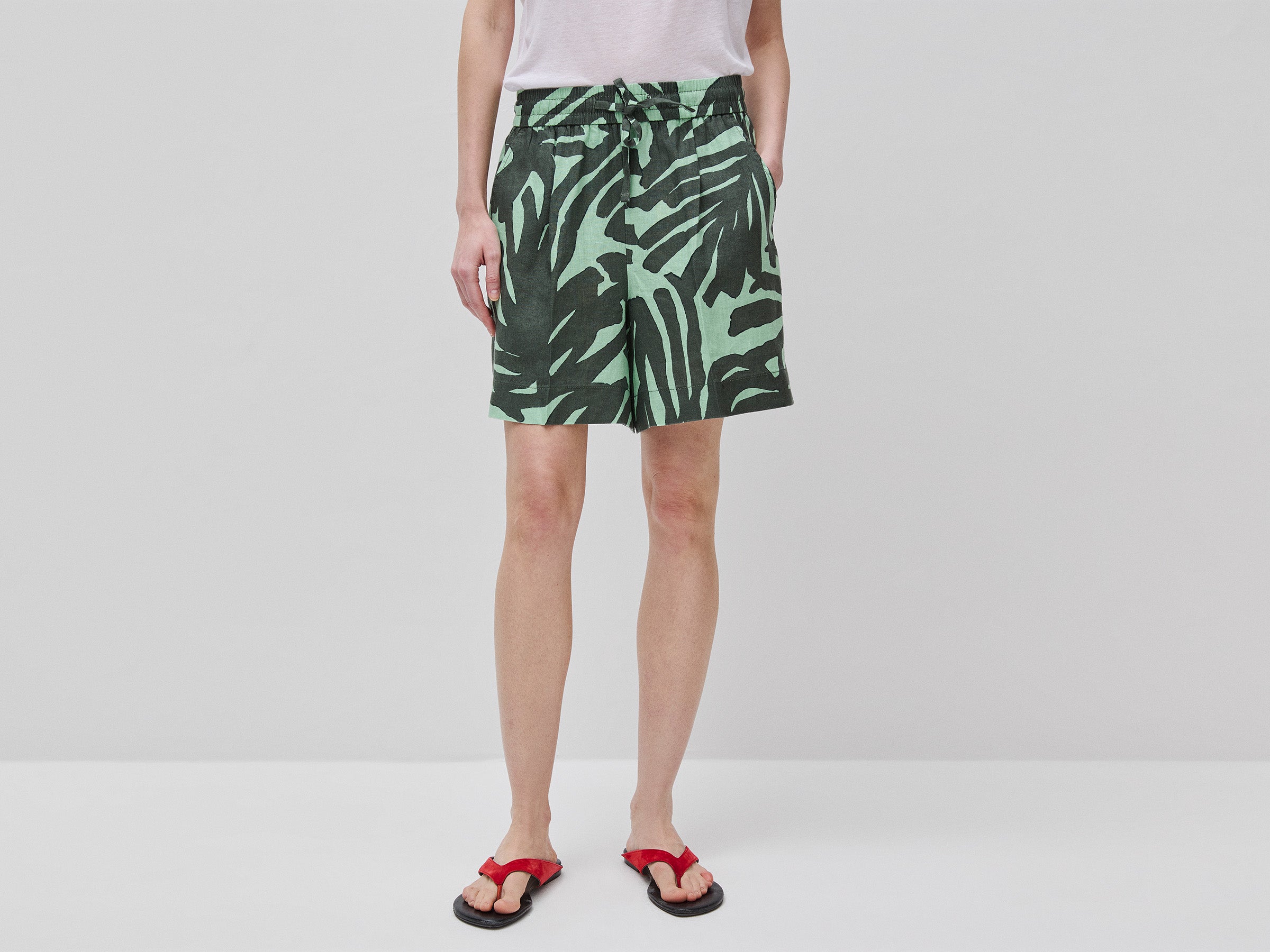 Shorts estampados em linho puro - ucb_image_F