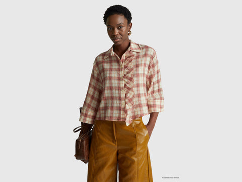 Camisa aos quadrados com folhos - ucb_image_F