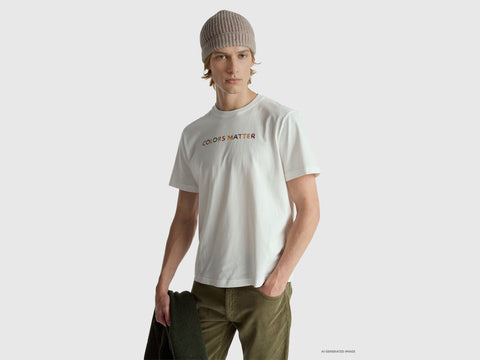 T-shirt relaxed fit com estampa à frente e atrás - ucb_image_F