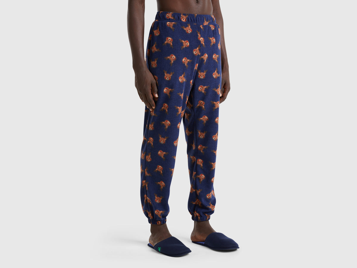 Calças em tecido polar com estampa renas - ucb_image_F
