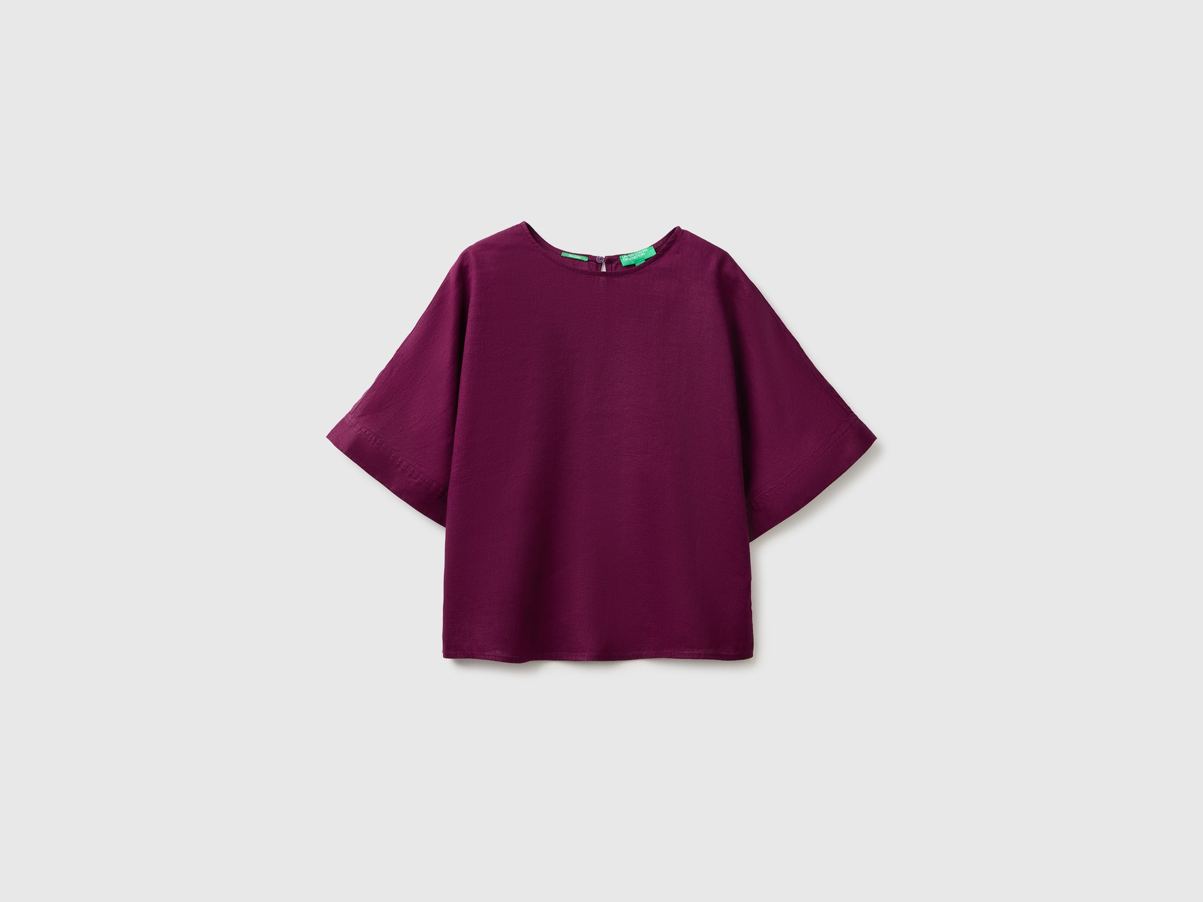 Blusa de gola redonda em linho puro - ucb_image_FS