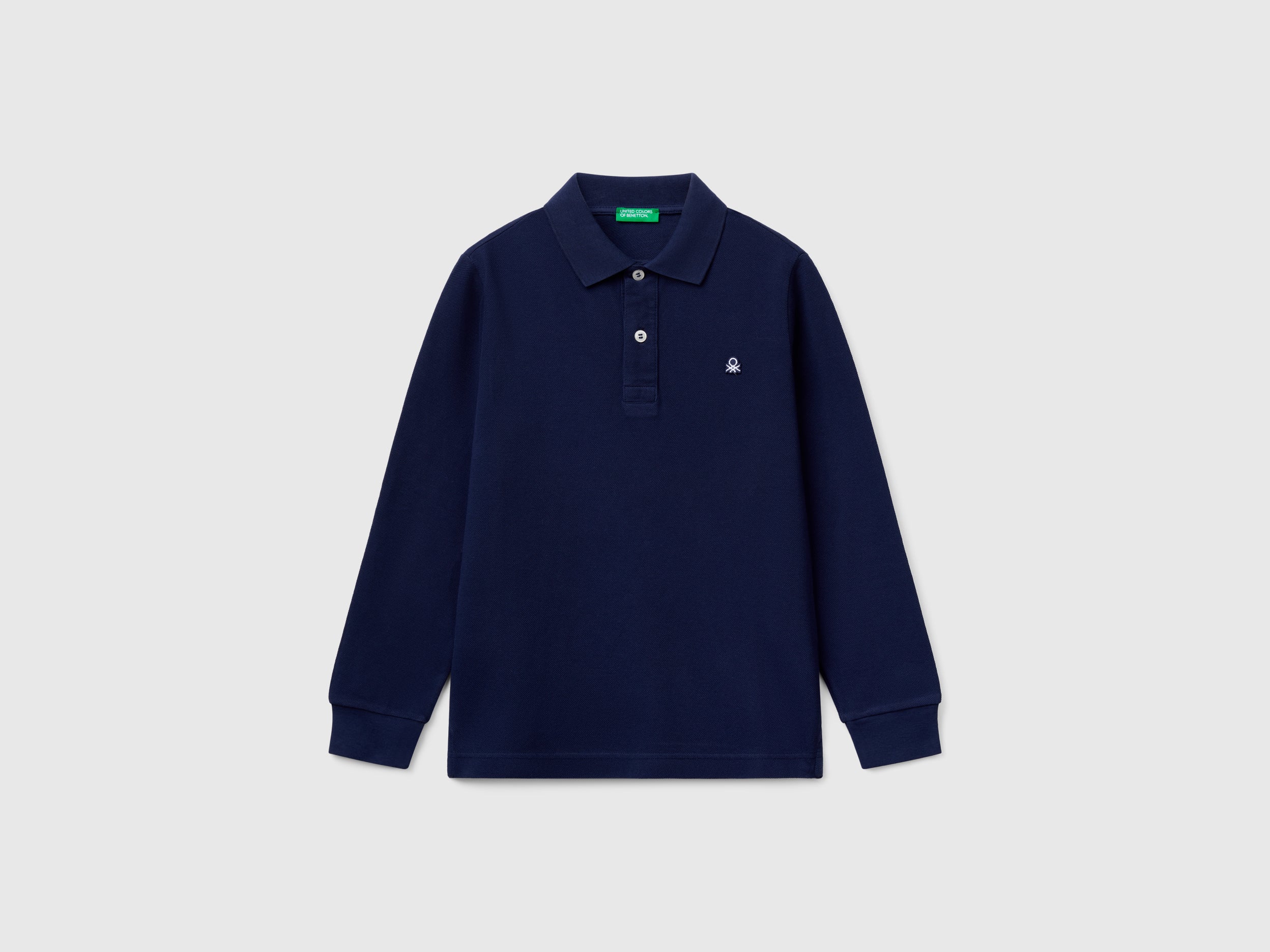 Long sleeve polo in cotton - ucb_image_FS