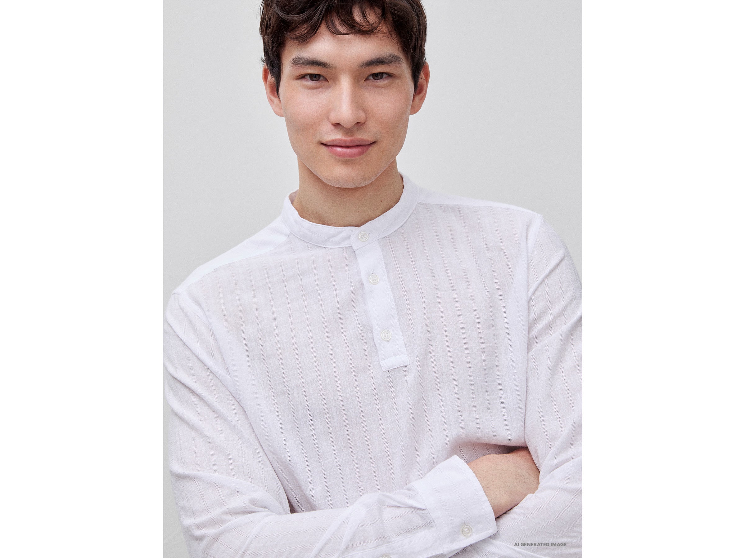 Camisa com carcela de botões riscada - ucb_image_FY