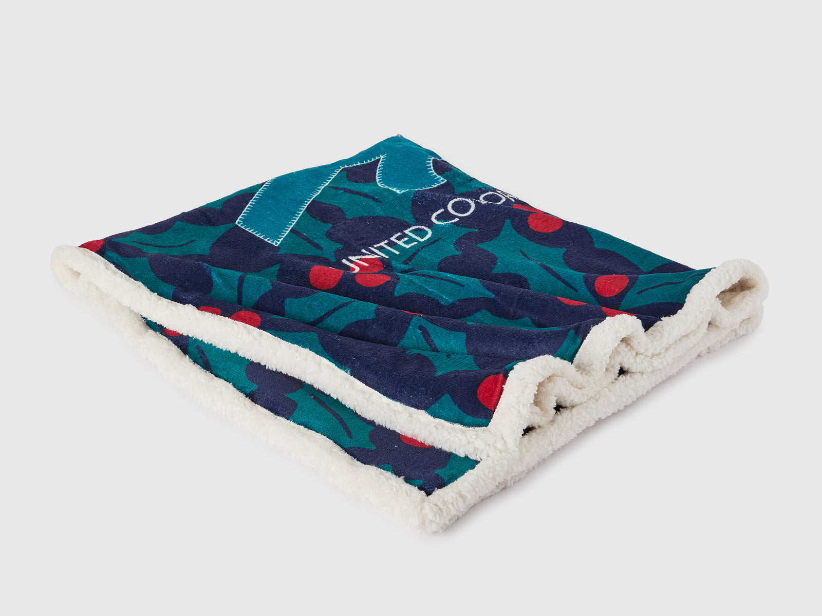 Christmas blanket with holly