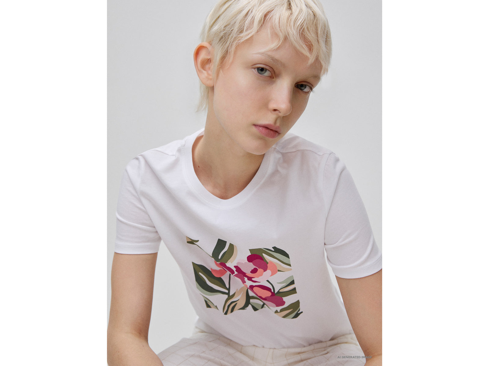 T-shirt with flower print