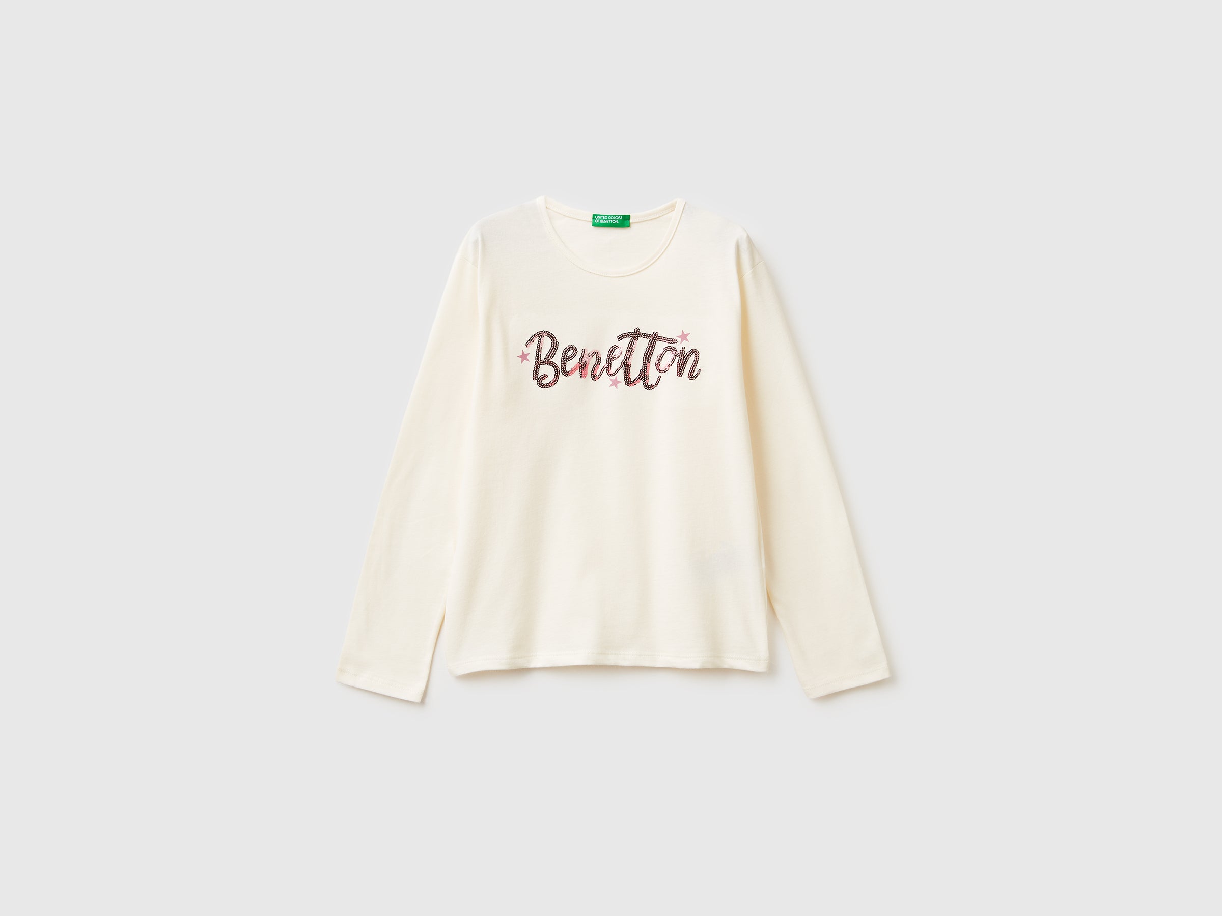 T-shirt em algodão quente com lantejoulas - ucb_image_FS