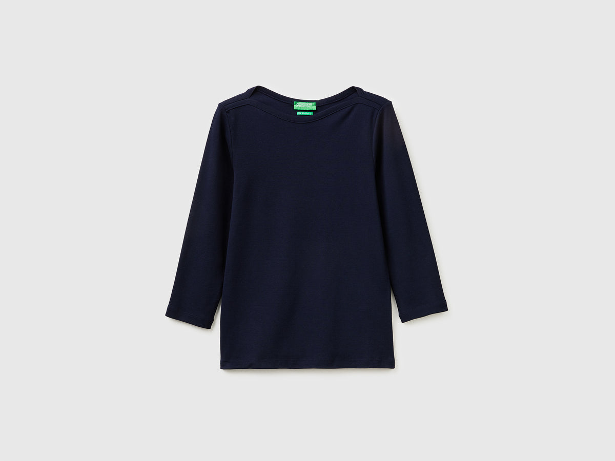 Slim fit t-shirt with boat neck - ucb_image_FS