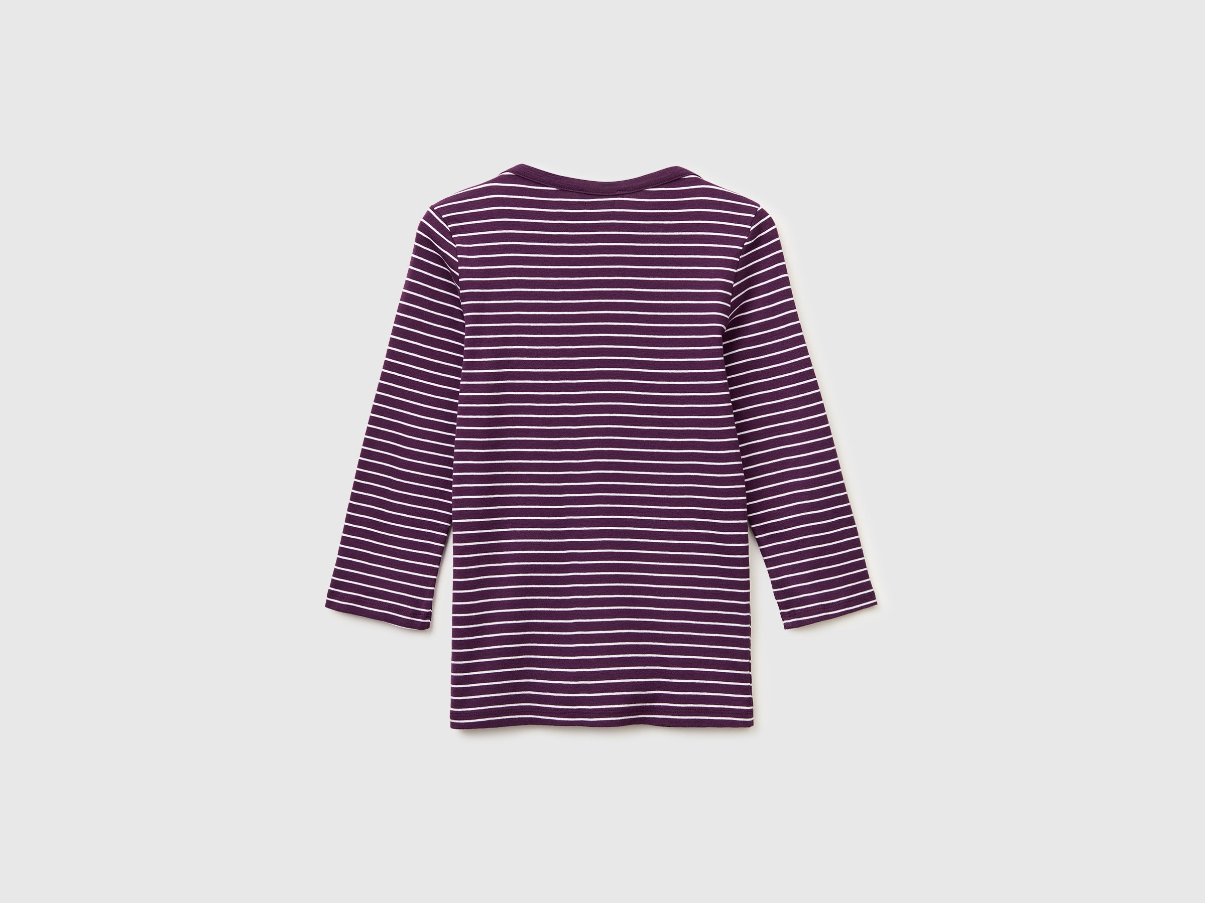 T-shirt às riscas com decote à barco - ucb_image_BS