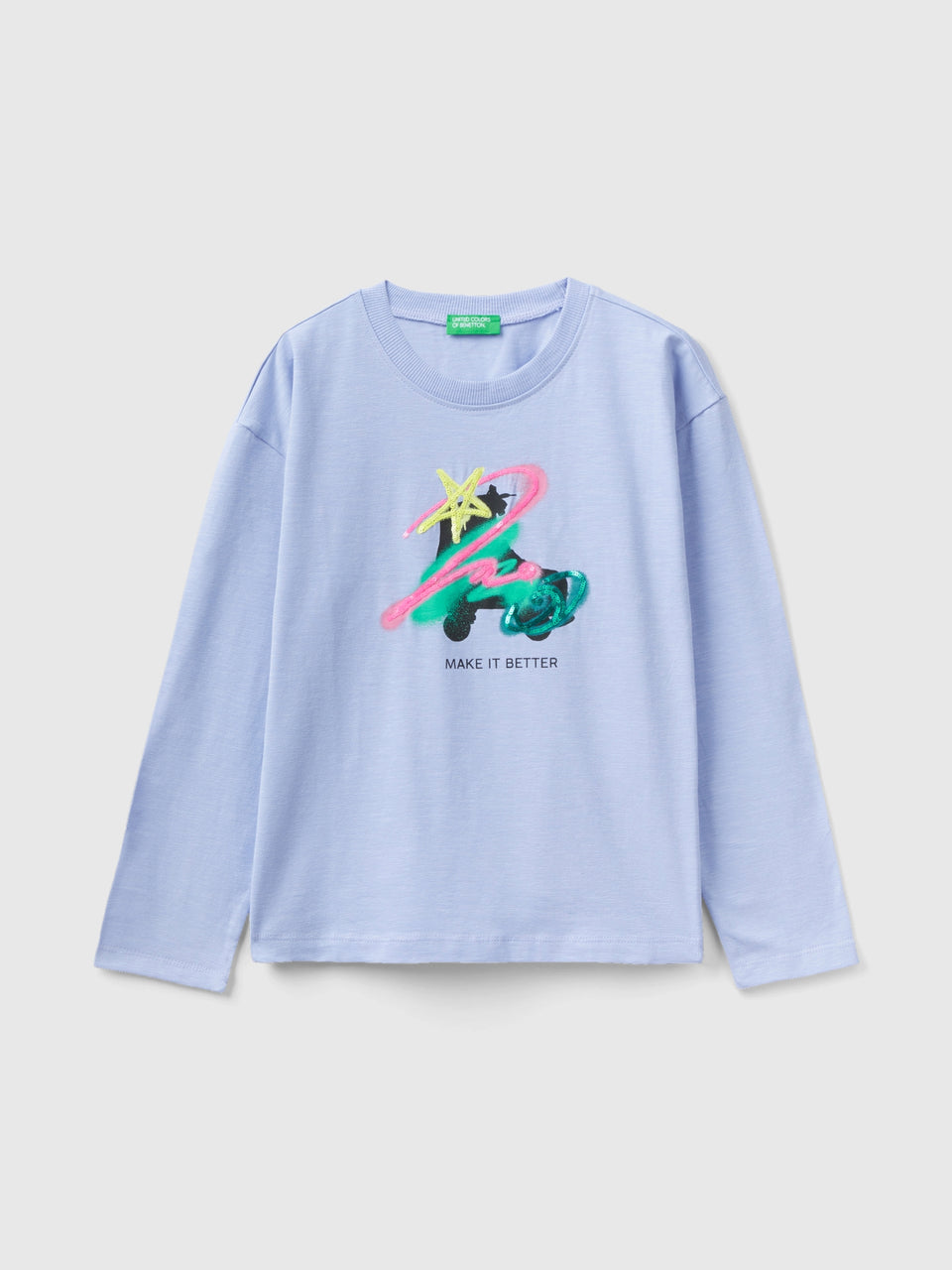 T-shirt com estampa e lantejoulas - ucb_image_FS