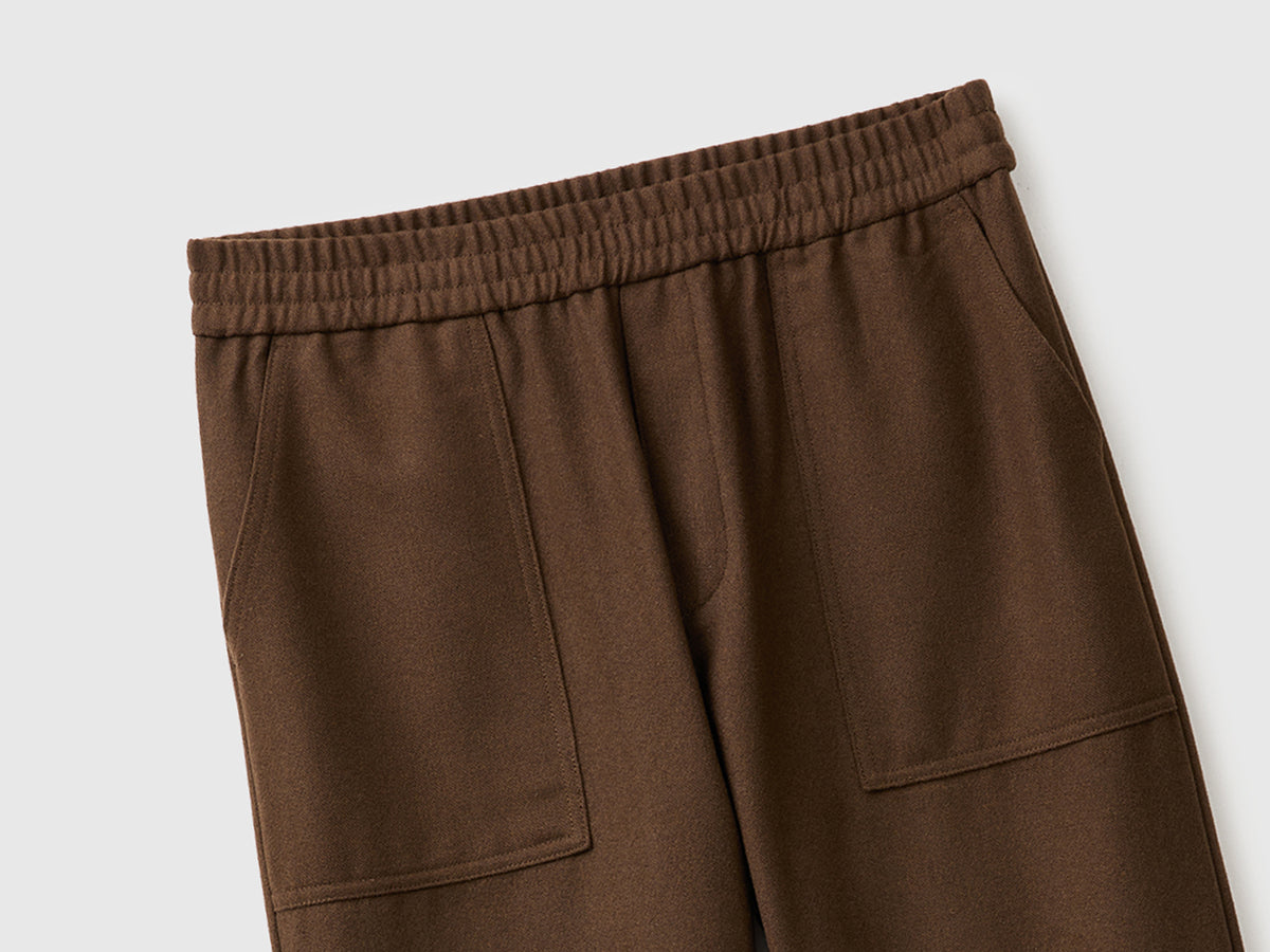 Joggers cropped em mistura de lã - ucb_image_FY