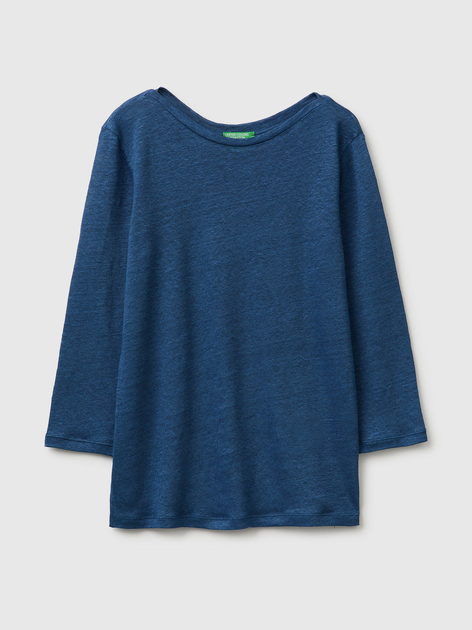 Boat-neck T-shirt in pure linen - ucb_image_FS