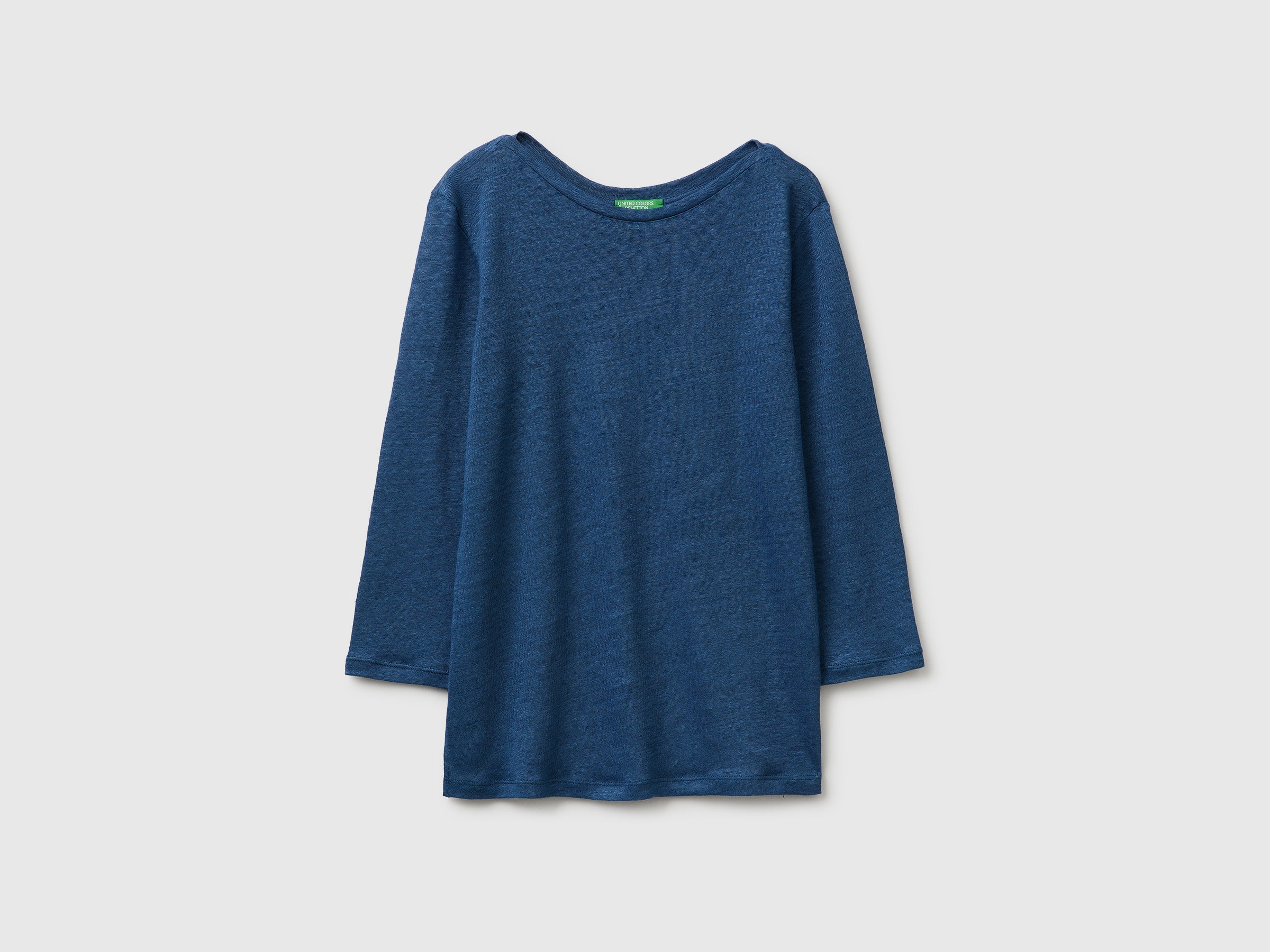 Boat-neck T-shirt in pure linen - ucb_image_FS