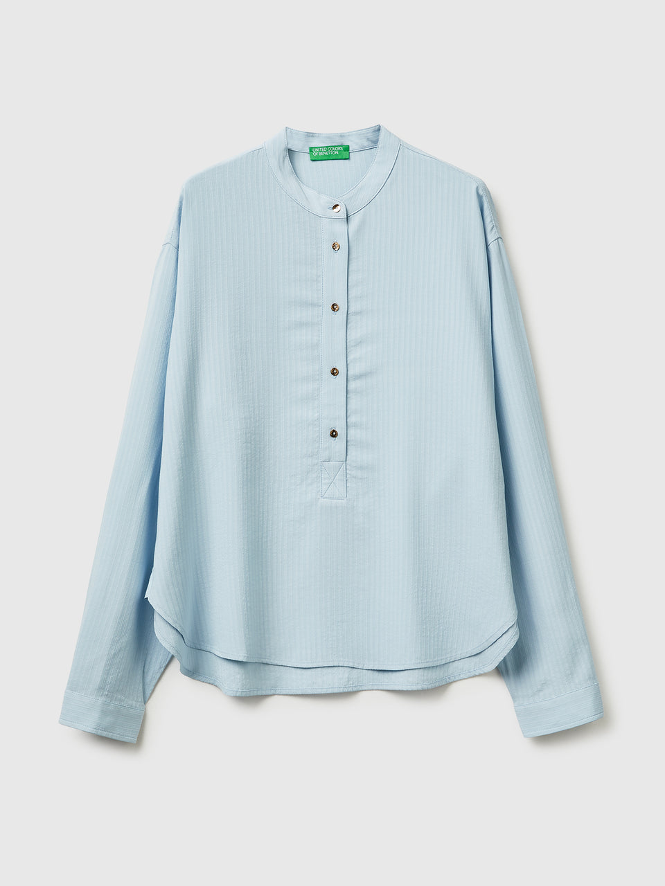 Blusa às riscas com gola coreana - ucb_image_FS