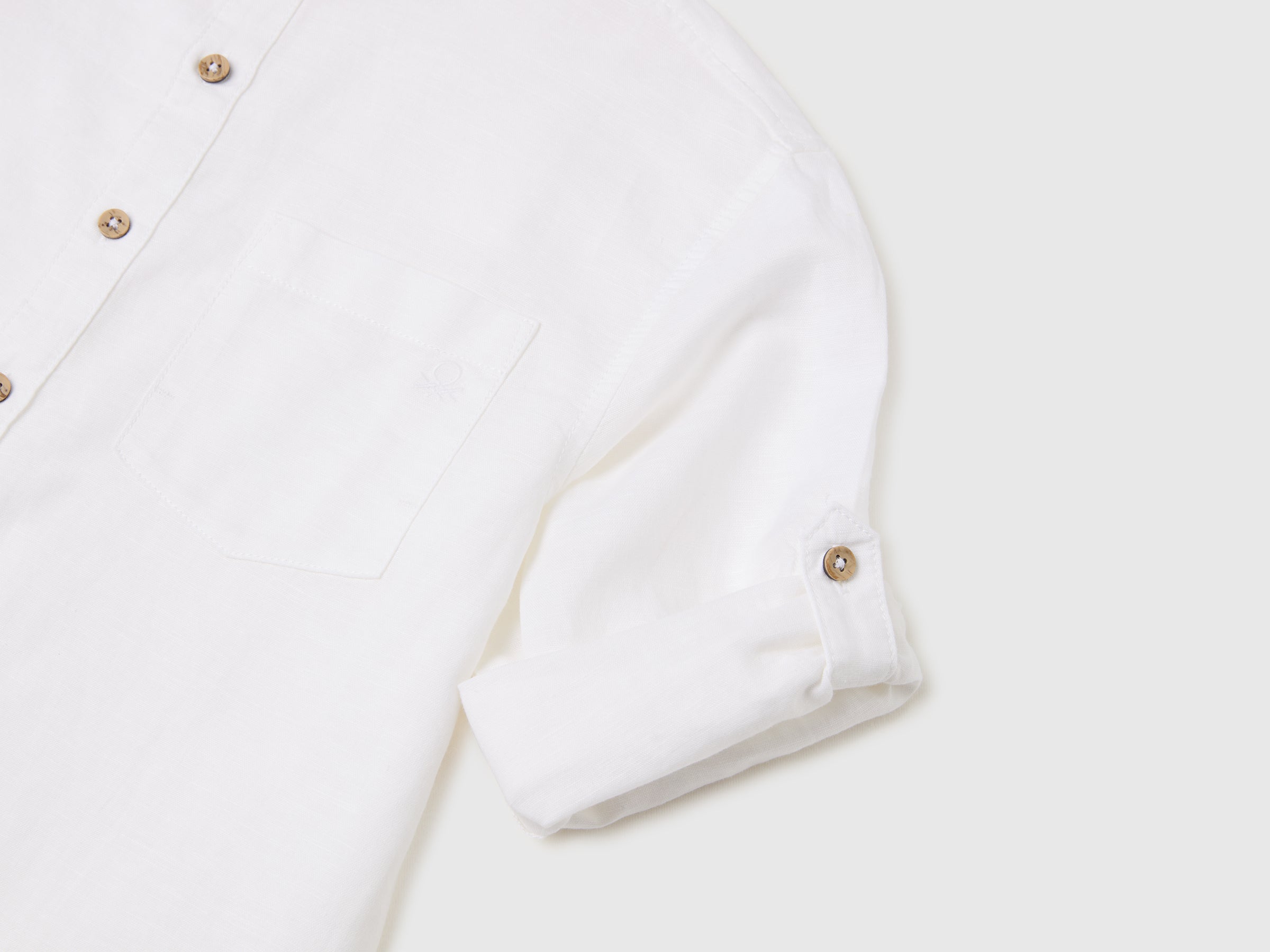 Linen blend mandarin collar shirt - ucb_image_DS1