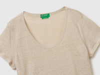 Round-neck T-shirt in pure linen - ucb_image_DS1