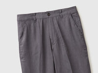 Straight chinos in pure linen - ucb_image_FY