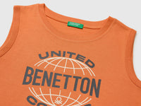 Organic cotton tank top with logo print - ucb_image_DS1