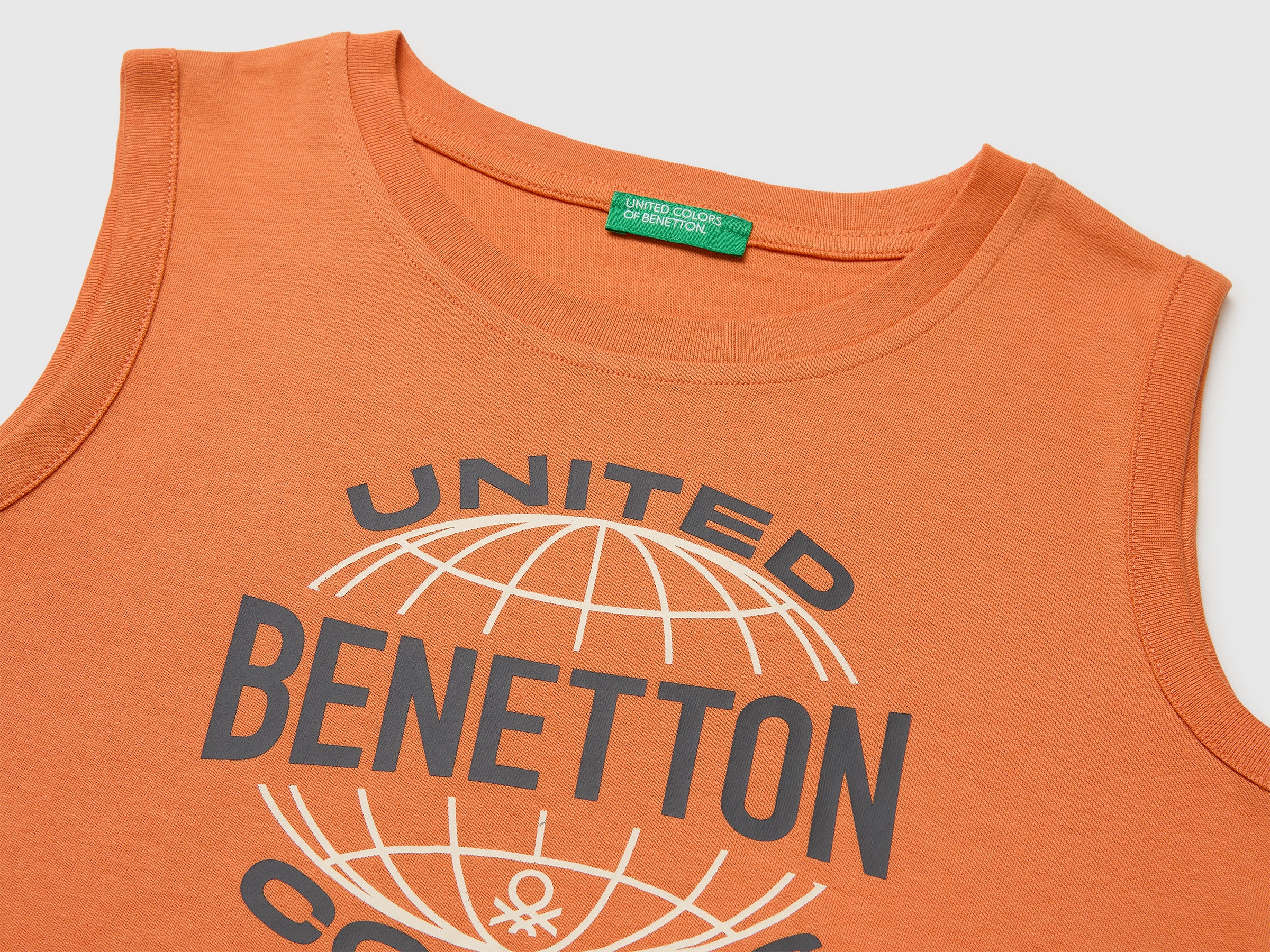 Organic cotton tank top with logo print - ucb_image_DS1