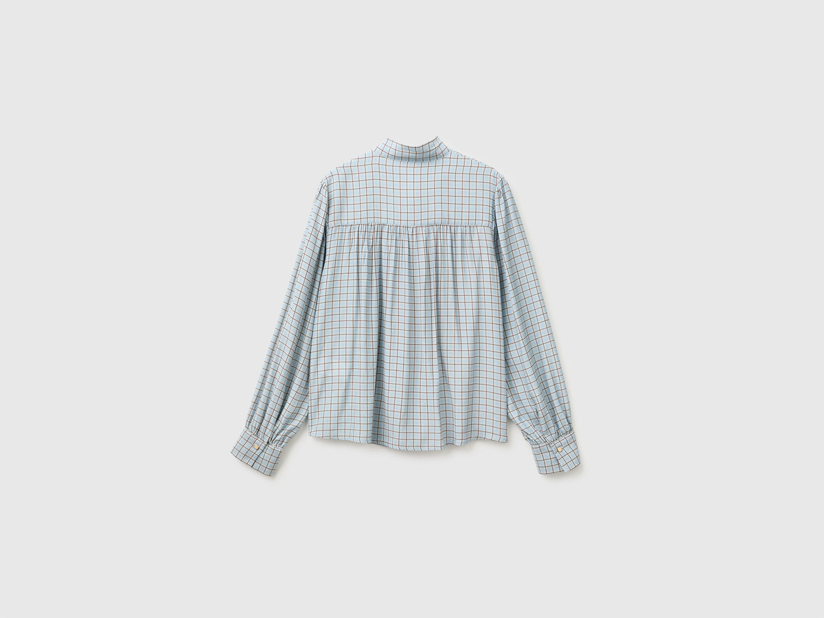 Blusa aos quadrados vichy com laço - ucb_image_BS