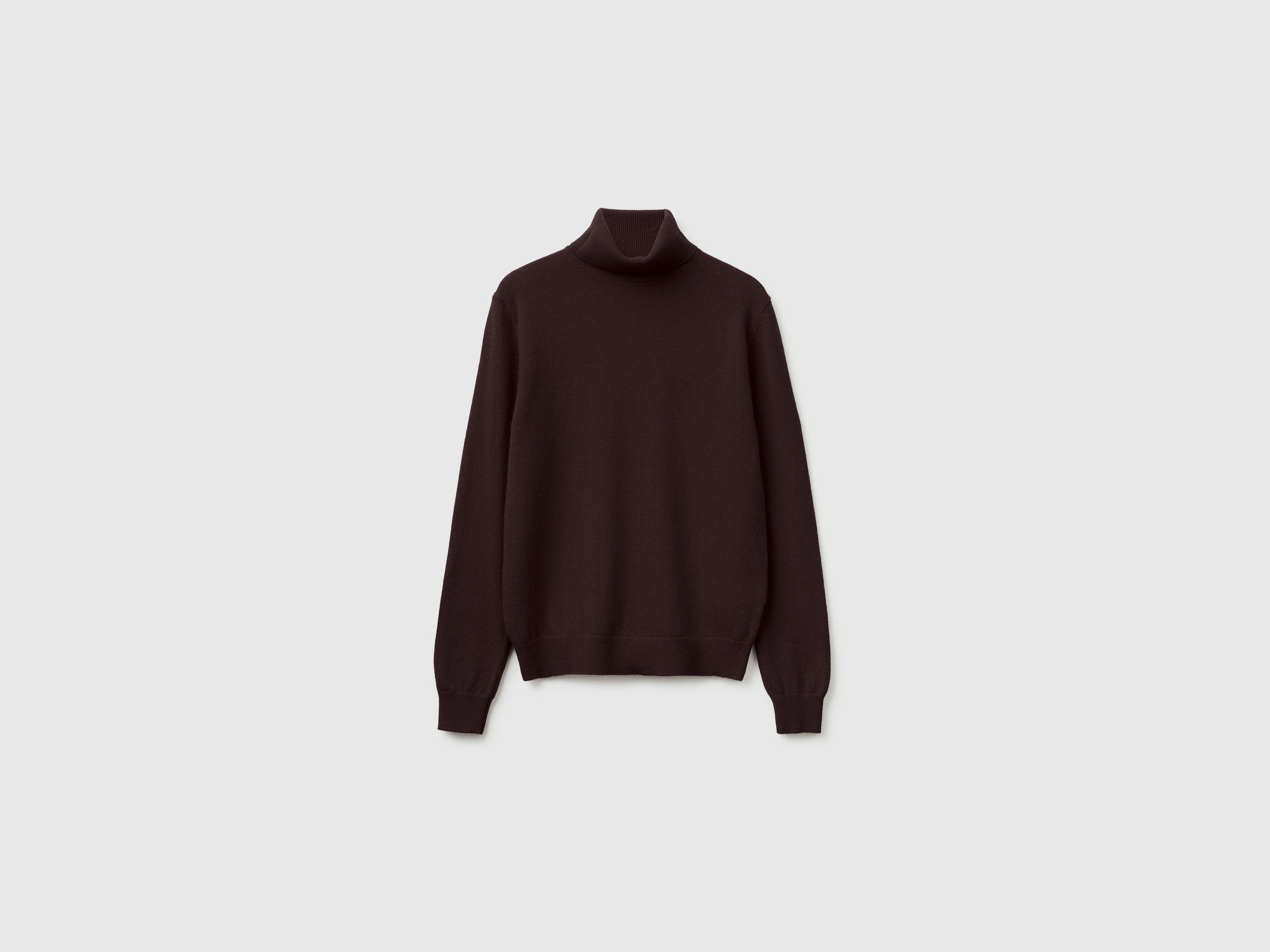 Camisola de gola alta chocolate em pura lã Merino - ucb_image_FS