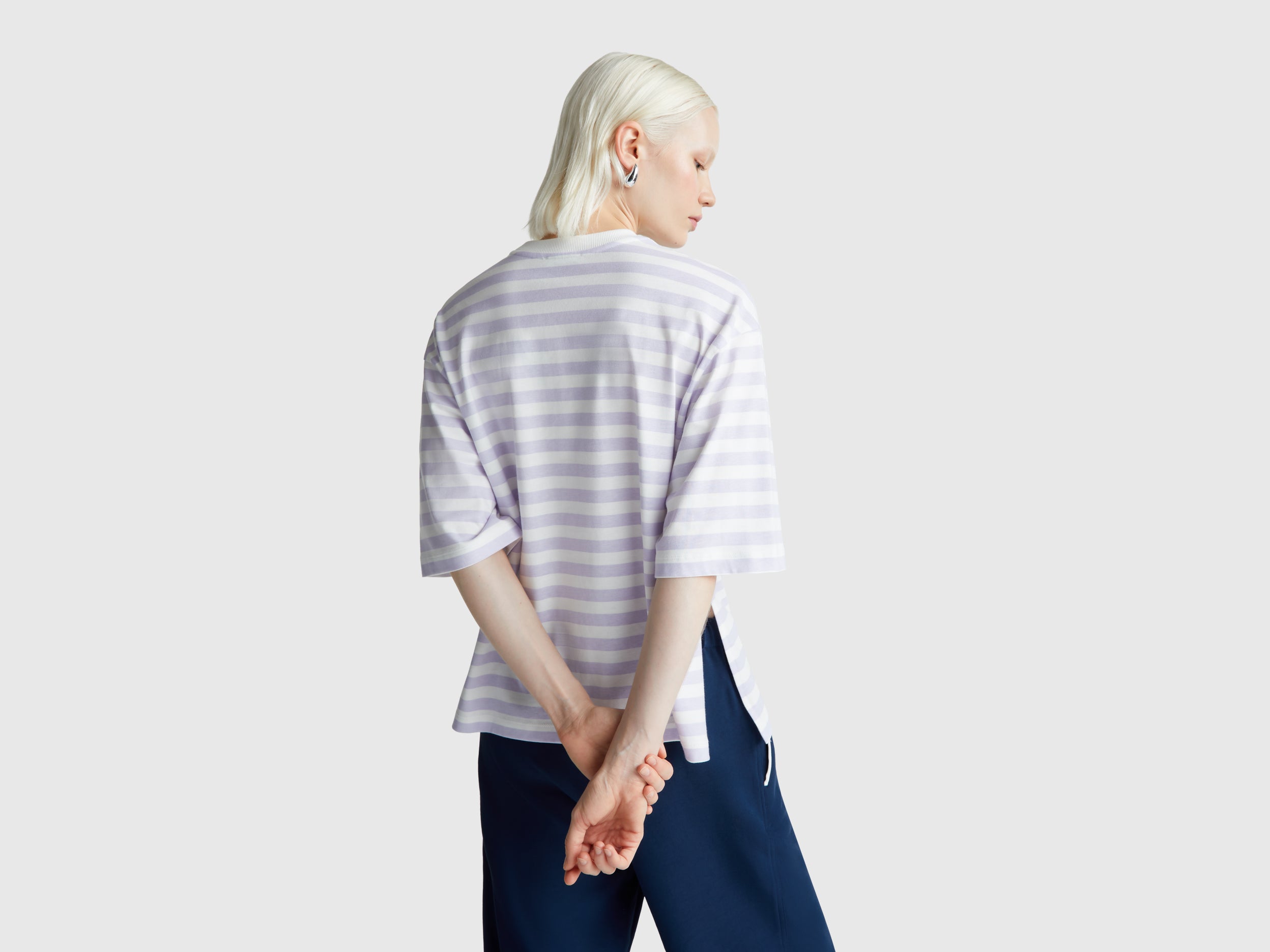 T-shirt às riscas over fit - ucb_image_B