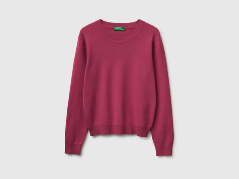 Plum sweater in cotton tricot - ucb_image_FS