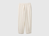 Striped linen blend trousers - ucb_image_BS