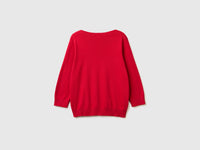 Strawberry red sweater with boat neck - ucb_image_BS