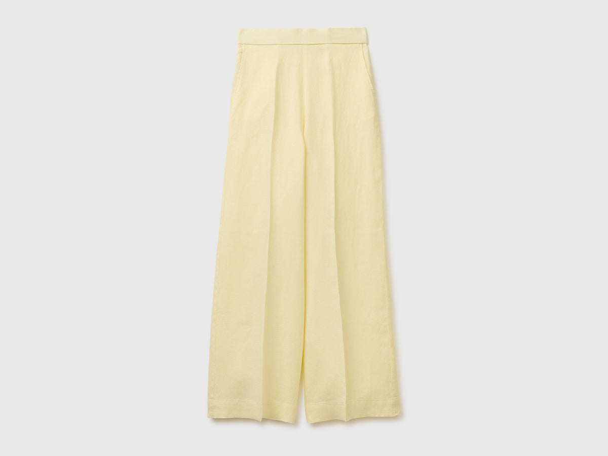Palazzo trousers in pure linen - ucb_image_FS