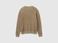 Crew neck sweater in linen blend - ucb_image_BS