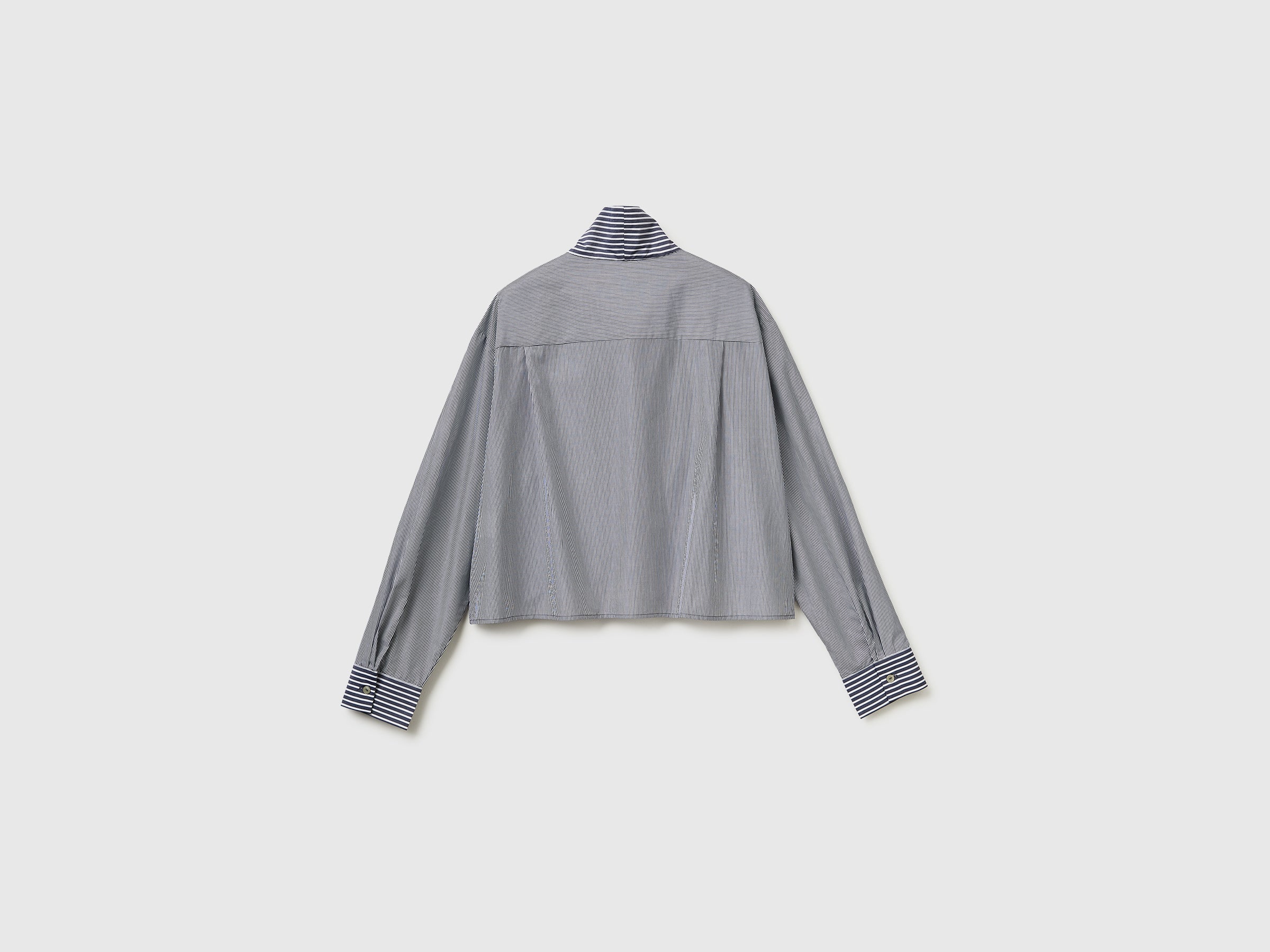 Striped crop shirt with bow - ucb_image_BS