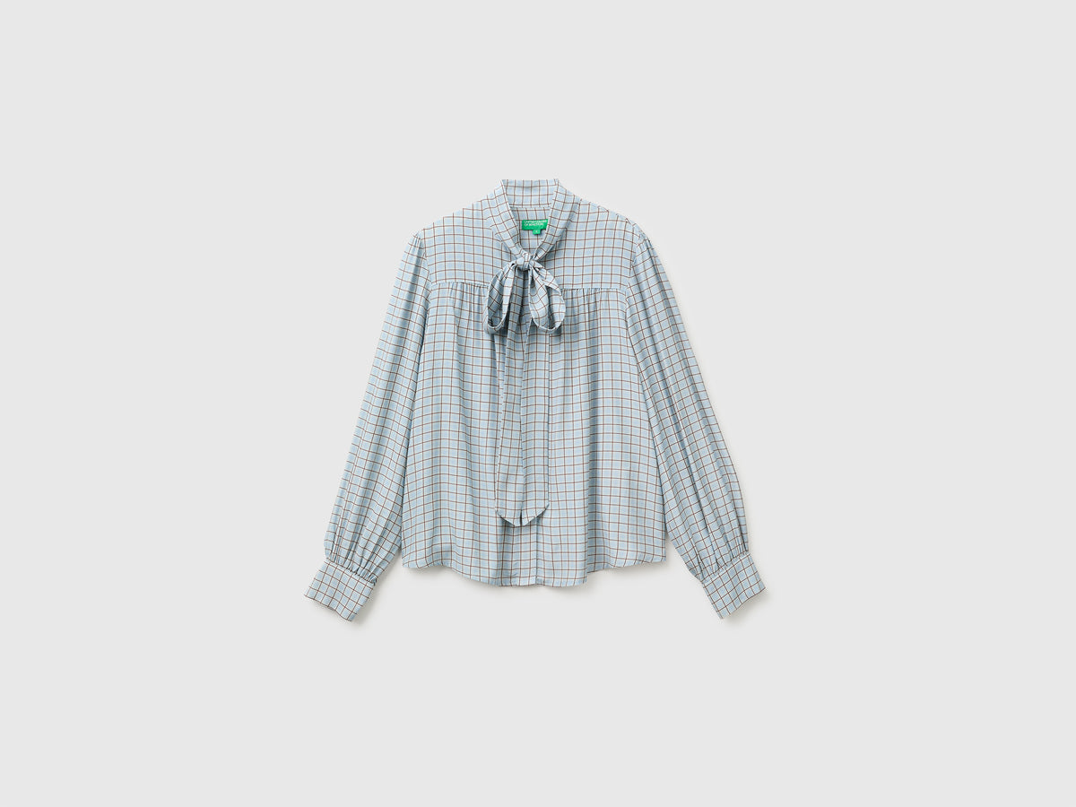 Blusa aos quadrados vichy com laço - ucb_image_FS