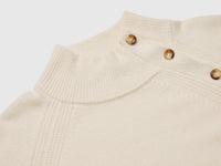 Camisola de gola alta com botões 100% lã - ucb_image_DS1