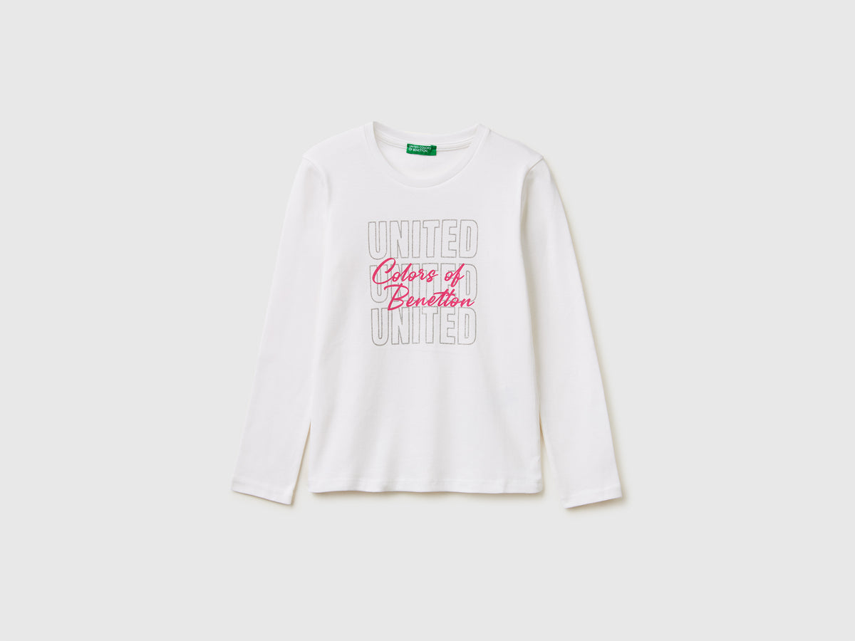 T-shirt with glittery logo in organic cotton - ucb_image_FS
