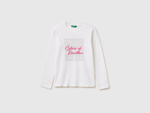 T-shirt with glittery logo in organic cotton - ucb_image_FS