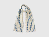 Linen blend fish print scarf - ucb_image_FS