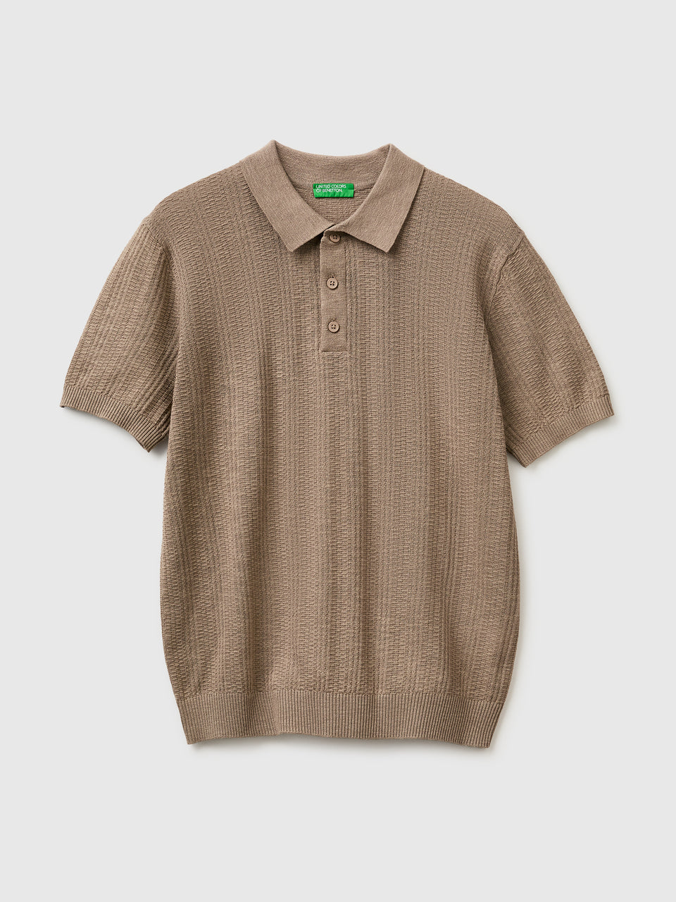 Textured linen blend polo shirt - ucb_image_FS
