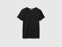 T-shirt decote em V canelado - ucb_image_FS
