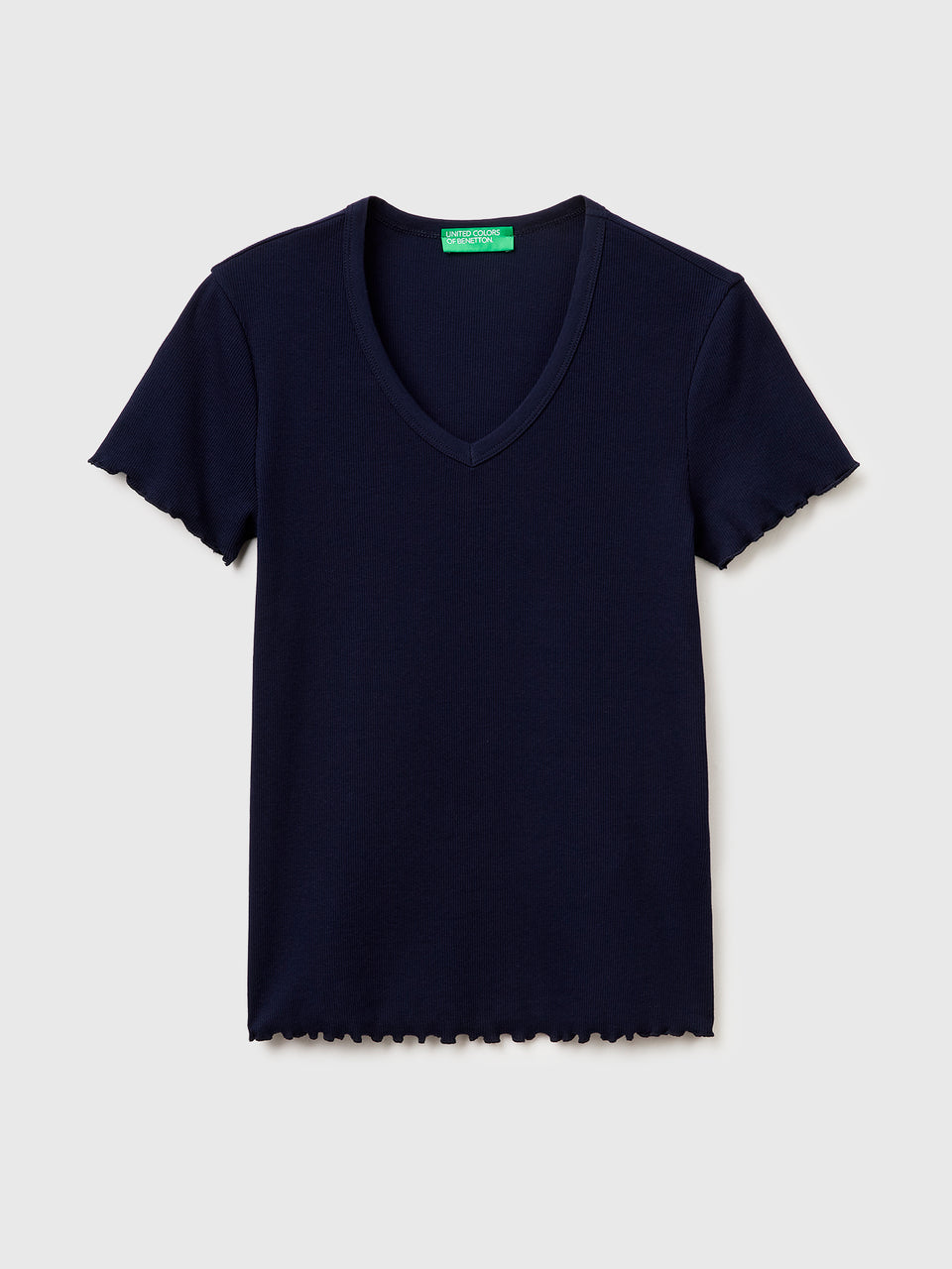 Ribbed V-neck T-shirt - ucb_image_FS