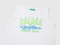 Organic cotton tank top with logo print - ucb_image_DS1