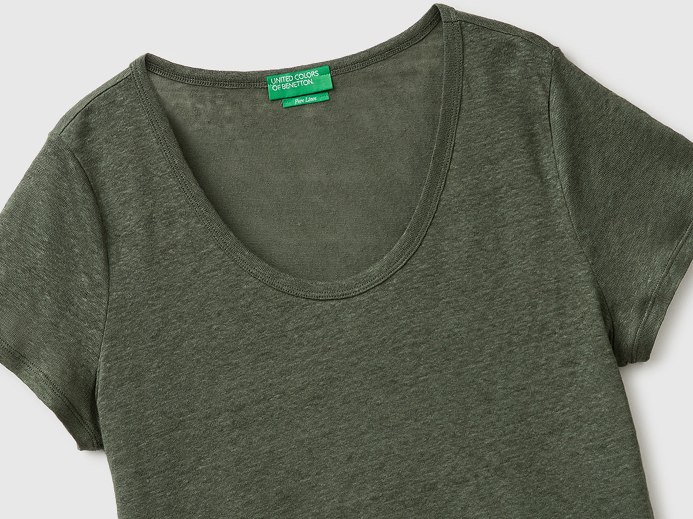 Round-neck T-shirt in pure linen - ucb_image_DS1