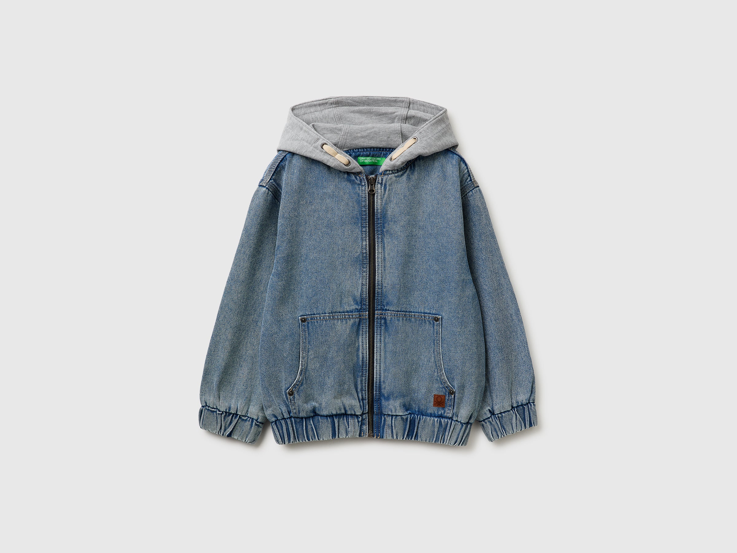 Denim bomber jacket with fleece hood - ucb_image_FS
