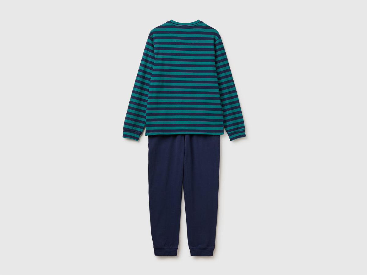 Pijama comprido com logótipo em algodão stretch - ucb_image_BS