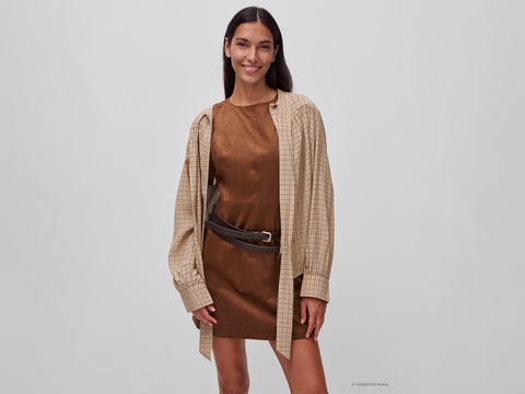 Vestido sem mangas com efeito camurça - ucb_image_F
